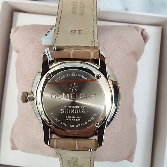 NWT Gomelsky Women\'s .39 CT TW Diamond Watch with Gold Accents Retail $2000 main image 7